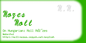 mozes moll business card